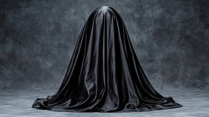 Naklejka premium Mysterious black shrouded figure