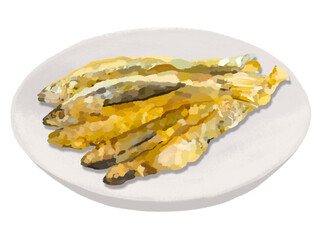 キビナゴの天ぷら（皿付き）