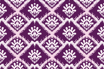 seamless ikat vector pattern, ethnic embroidery style, hand draw painting abstract.