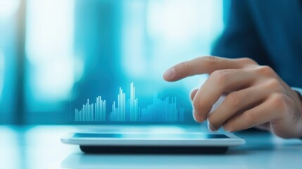 Close-Up of Hands Analyzing Data on a Tablet