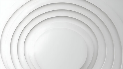 Obraz premium Abstract White Circular Pattern with Concentric Circles Creating a 3D Effect for a Modern Minimalist Design Background