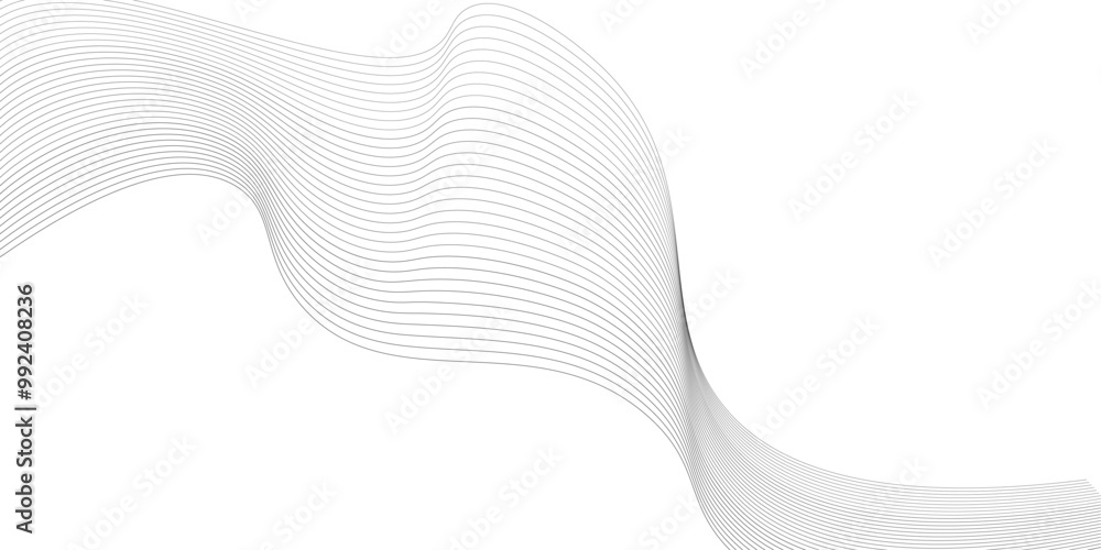 Aufkleber vector in concept of technology, flowing dot particles wave pattern halftone black gradient smooth c