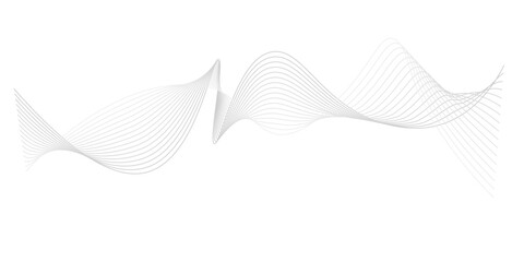 Vector in concept of technology, Flowing dot particles wave pattern halftone black gradient smooth curve shape background.