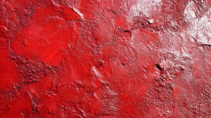 Red Textured Wall Surface, Abstract Background With Uneven Paint, Rough and  Intricate Details