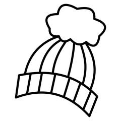 Winter Hat Outline