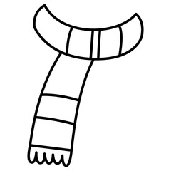 Winter Scarf Outline