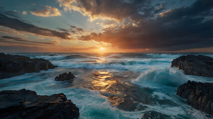 Obraz premium sunset over the sea