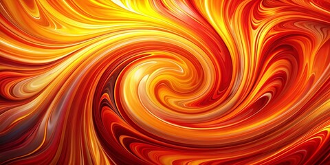 Abstract Swirling Pattern of Warm Colors, Creating a Psychedelic Illusion of Movement and Depth