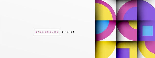 Modern geometrical abstract background - circles. Business or technology presentation design
