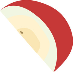  Slice apple illustration.