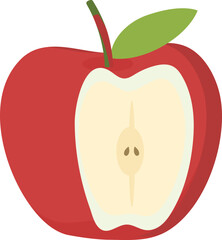Slice apple illustration.