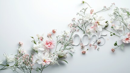 Simple 2D design of '2025' with thin, minimalist letters