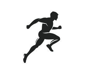 Running man running jogging. running sport concept. vector, illustration