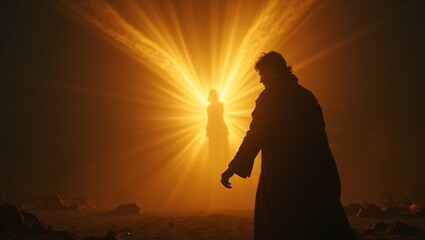 An Angel appears to Joseph, Cinematic Biblical stories.