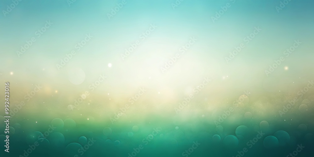 Wall mural abstract blurred background with a subtle glow and gradient transition from blue to green