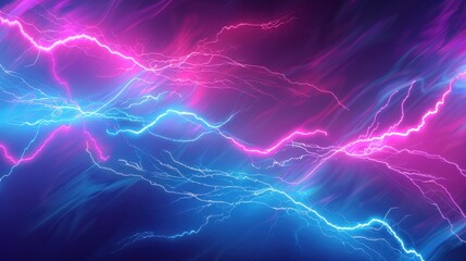 Fototapeta premium Digital background with realistic flashing neon lights AI generated image