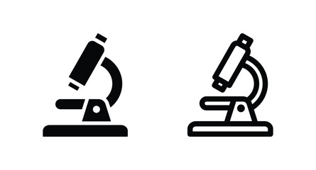 Microscope icon vector for web