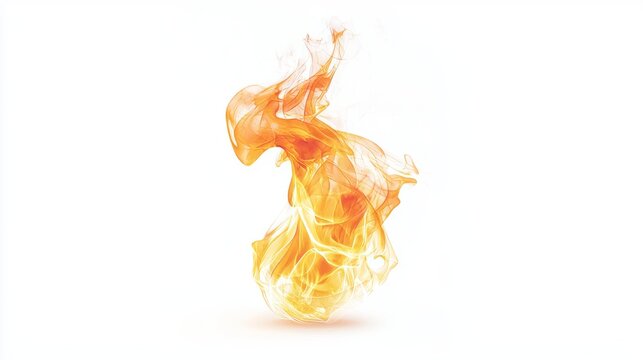 A single flame with a compact, rounded shape