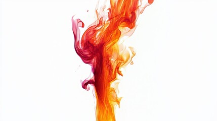 A tightly focused flame that forms a narrow, vertical column