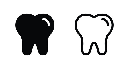 tooth icon vector. Tooth symbol icon