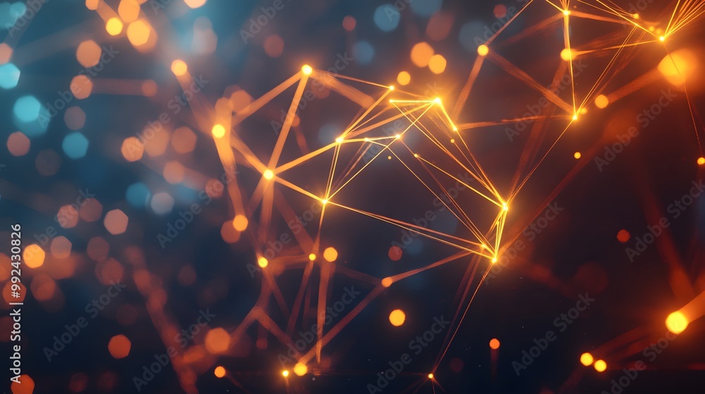 Poster Abstract Network of Glowing Lines and Points