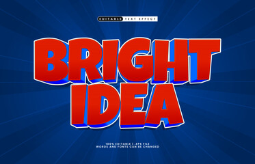 bright idea editable text effect with a game and happy text style