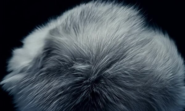 High Quality Silver Fur Render Studio Lighting Cinematic 4K