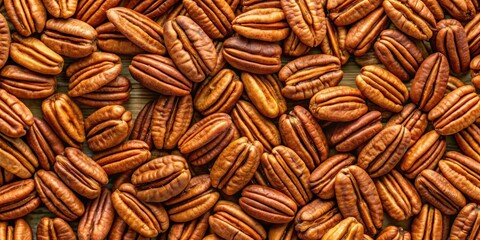 Top view of fresh pecan nuts, a healthy food concept , pecans, nuts, healthy, food, snack, organic, nutrition