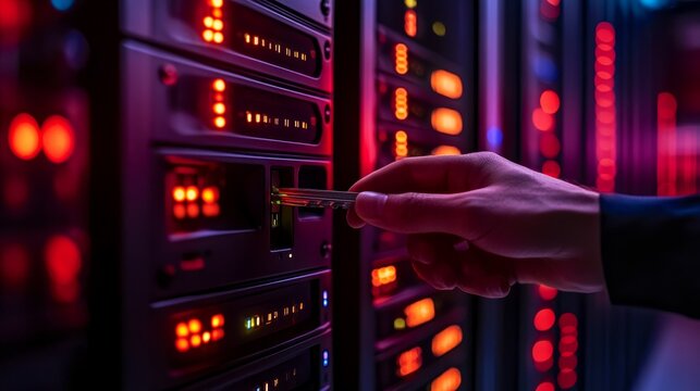 Key Inserting into Secure Server Lock