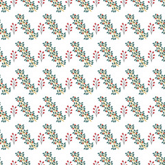 Winter Field Seamless Vector Pattern Design