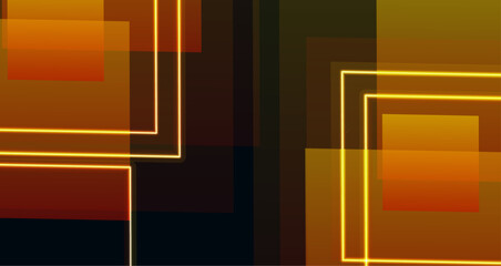 Geometric shapes and lines in warm colors, creating a dynamic visual effect