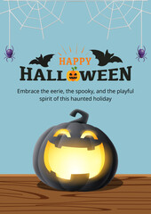 Halloween poster design vector with eps format.