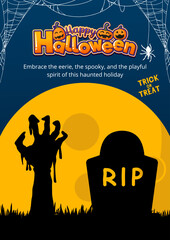 Halloween poster design vector with eps format.