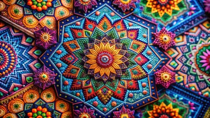 Colorful geometric patterns for backgrounds, textiles, wallpapers or creative design projects