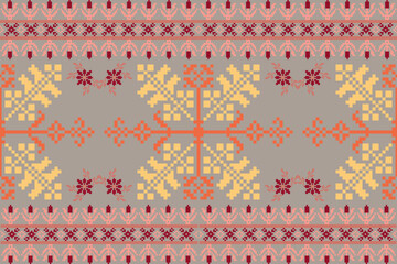 Aztec geometric art ornament.Embroidery ethnic oriental pixel art pattern.abstract,vector,wallpaper,scarf,decoration,clothing,wrapping,batik,carpet,curtain,bohemian,indian