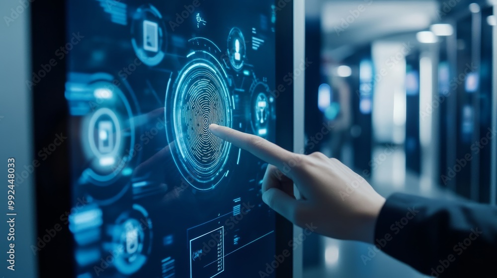 Poster fingerprint scanning for secure access