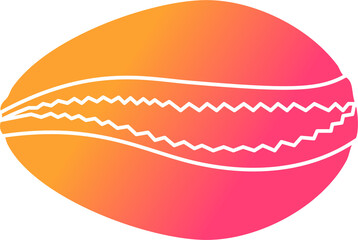 Cowrie shell icon gradient illustration vector