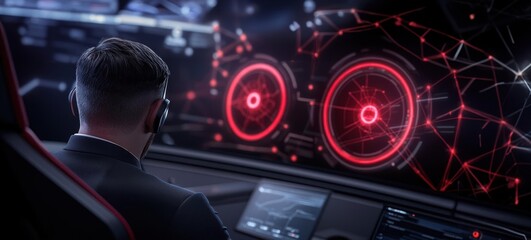 Continuous threat visualization, glowing exposure zones, real-time management system