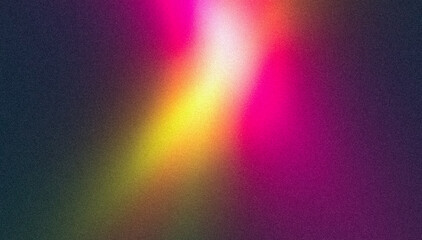 Abstract grainy gradient background magenta red green orange retro noise texture banner poster backdrop design. Colorful grainy gradient texture backdrop design