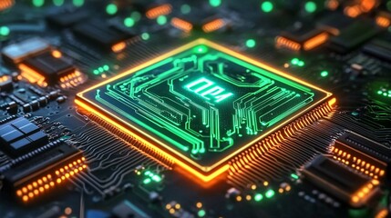 A computer motherboard microchip