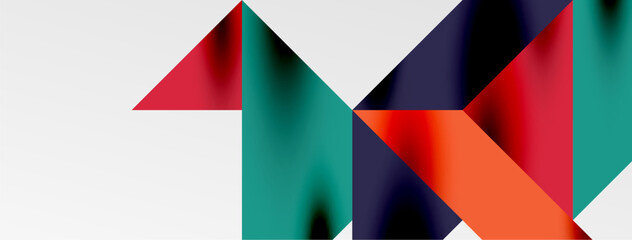 Tech minimal overlapping triangle shapes elements geometric graphic pattern