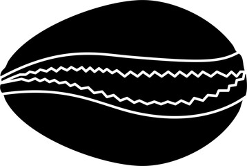 Cowrie shell icon illustration vector