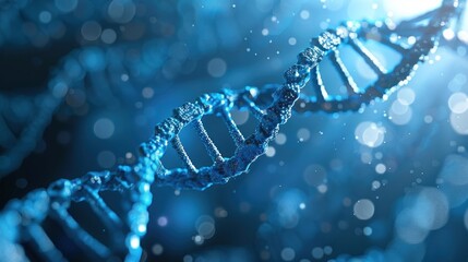 3d DNA structure rendering abstract background AI generated image
