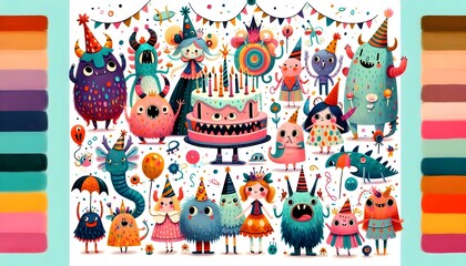Monstruos de Fiesta: Celebración de Criaturas Fantásticas