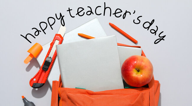 Inscription on a light background: "Happy Teacher's Day!"