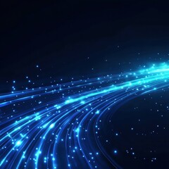 Fototapeta premium Abstract Blue Light Trails