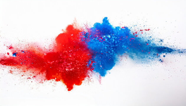 powder explotion on white background