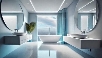 Minimalist bathroom with clean lines and neutral tones for a serene space