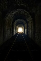 Obraz premium 古い地下トンネル。地下鉄の路線｜Old underground tunnel. Subway lines.