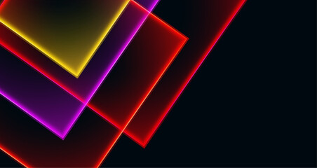 Colorful Curves and Waves on a Dark Background